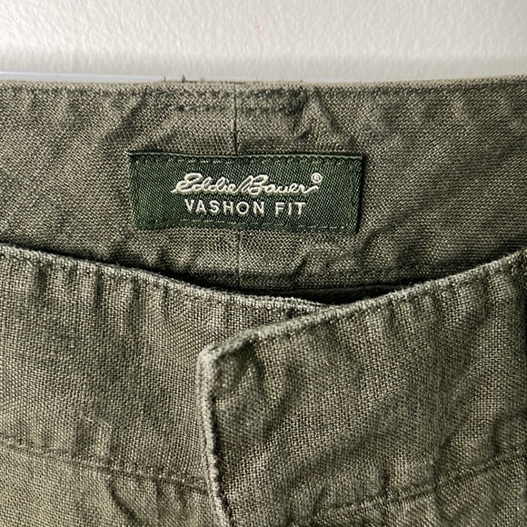 Eddie Bauer Vashon Relaxed Fit 100% Linen Capris Pants Size 2 - Picture 6 of 9